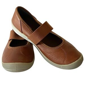 KEEN Lorelei Mary Jane Leather Casual Comfy Shoes Saddle Caramel Brown Sz 6